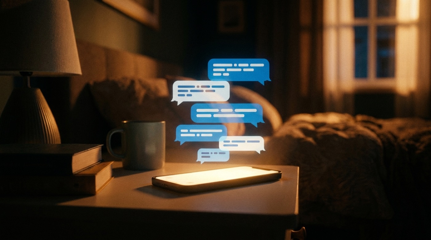 A phone screen showing an automated Instagram direct message reply for a business